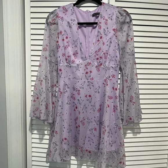 Double Crazy | Dresses | Purple Floral Long Sleeve Flowy Dress By Double Crazy | Poshmark Double Crazy | Dresses | Purple Floral Long Sleeve Flowy Dress By Double Crazy | Poshmark